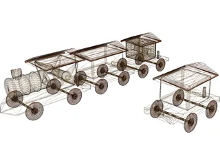 Toy Train 3D Model preview