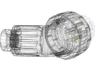 10 Amp Clipsal Plug (4 pin) 3D Model preview