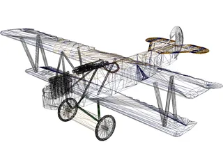 Fokker D.VII 3D Model preview