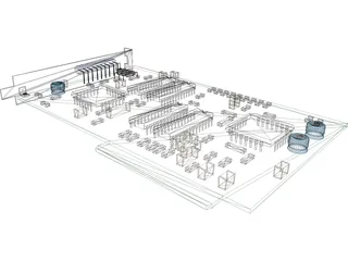 Small Circuitboard 3D Model preview