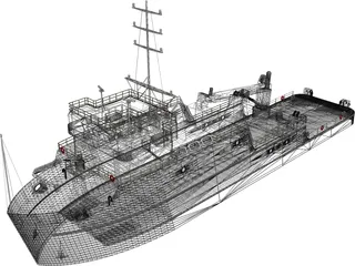 YTT Torpedo Recovery Ship 3D Model preview