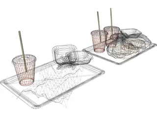 Fast Food Meals 3D Model preview