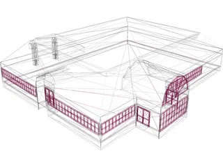 Retail Building 3D Model preview