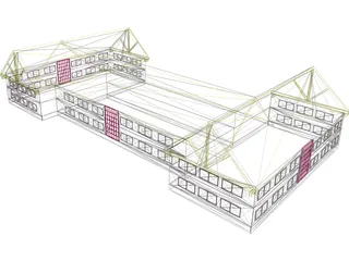 Retail Building 3D Model preview