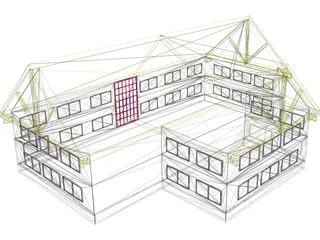 Retail Building 3D Model preview