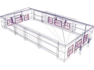 Retail Building 3D Model preview