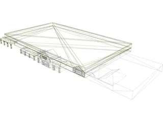 Retail Building 3D Model preview