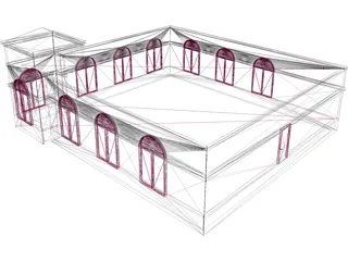 Retail Building 3D Model preview