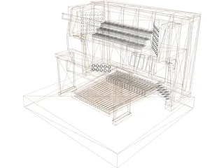 Church Organ 3D Model preview