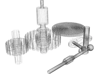 Cogs and Gears 3D Model preview