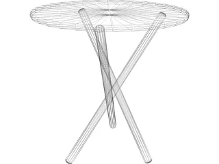 Tripod Table Jabrun 3D Model preview