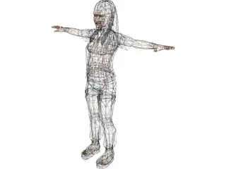 Female Multiple Outfits 3D Model preview