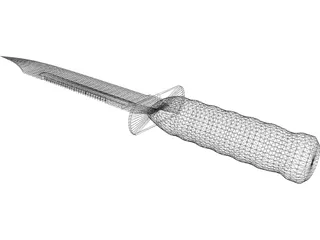 Ka-Bar Military Survival Knife 3D Model preview