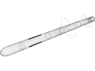 RIM-7 Sea Sparrow Missile 3D Model preview