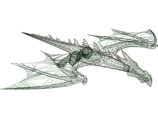 Little Green Dragon 3D Model preview