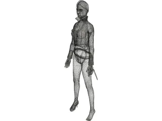 Pirate Woman 3D Model preview