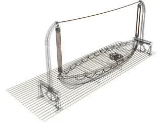 Lifeboat and Davits 3D Model preview