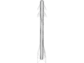 Pyphon 5 Air to Air Missile 3D Model preview