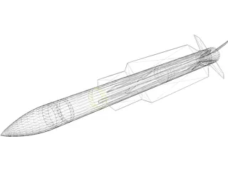 RIM-66 SM-2 Missile 3D Model preview