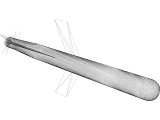 Generic Cruise Missile 3D Model preview