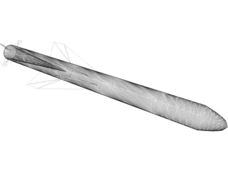 Exocet Missile 3D Model preview