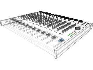 Audio Mixer 3D Model preview