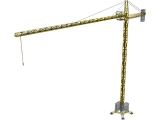 Crane Tower Structure 3D Model preview