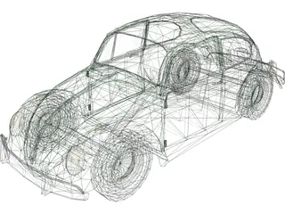 Volkswagen Beetle (1967) 3D Model preview