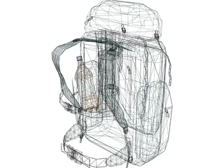 Nova Tour Bag (Large For Tourists And Outdoors) 3D Model preview