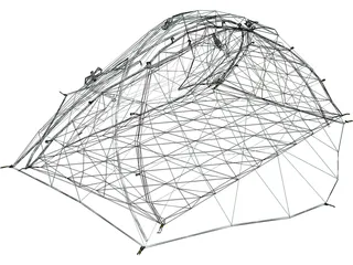 Tent (Small For Travelling And Outdoors) 3D Model preview