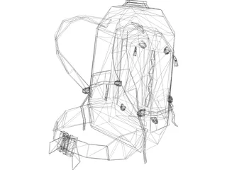 Bag Slalom 40 (Medium Touristic For Tourists And Outdoors) 3D Model preview