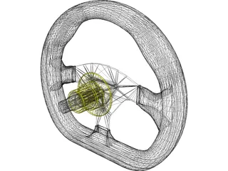 Race Car Steering Wheel (10 Inch For Small Formula Car) 3D Model preview