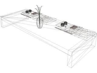 China Table 3D Model preview