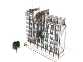 Small Passanger Hotel (Sofia, Bulgaria) 3D Model preview
