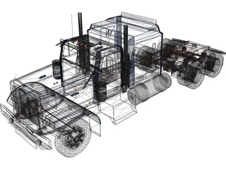 Freightliner Aerodyne 3D Model preview