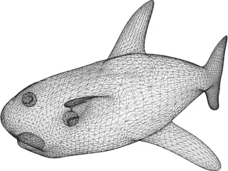 Cartoon Shark 3D Model preview
