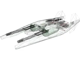 Narn Regime Fighter 3D Model preview