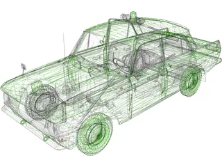 AZLK Moskvitch 412 (1972) 3D Model preview