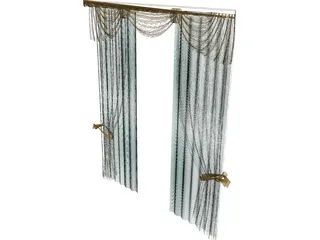 Curtains 3D Model preview