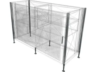 Horizontal Tambour 3D Model preview