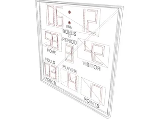 Scoreboard 3D Model preview