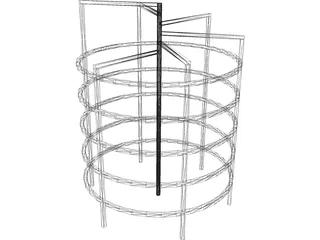 Circular Monkey Bars 3D Model preview
