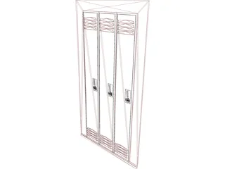 Wall Locker 3D Model preview
