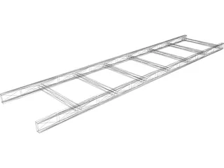 Aluminium Ladder 3D Model preview