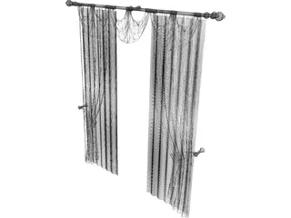Curtains 3D Model preview