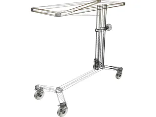 Hospital Table 3D Model preview