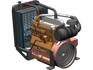 Diesel Generator 3D Model preview