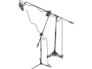 Neuman U47 Microphone 3D Model preview