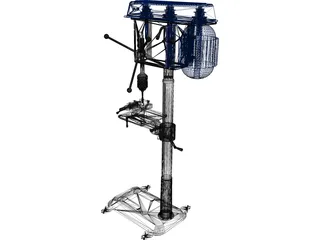 Pillar Drill 3D Model preview