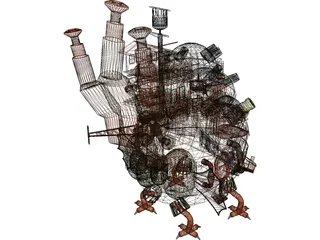 Howl Moving Castle 3D Model preview